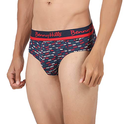 Benny Hills Printed Brief For Men, Pack of 1, Assorted Printed Colors