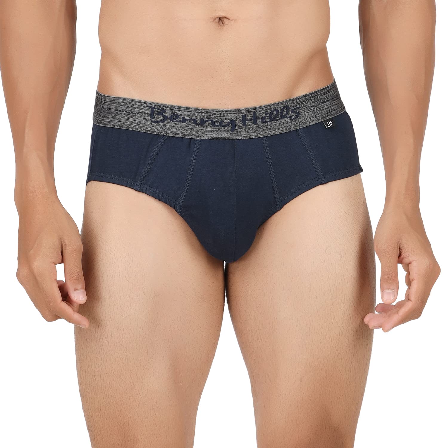 Benny Hills Men's Hunter Outer Elastic Brief, Pack of 1, Assorted Colors