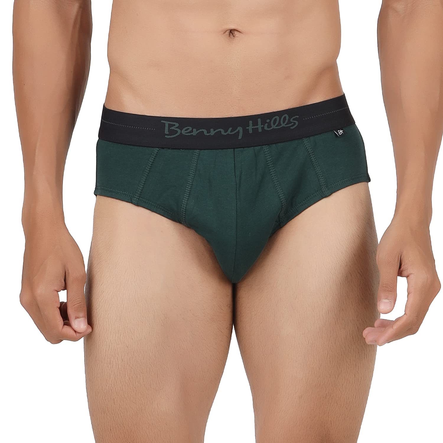 Benny Hills Men's Hunter Outer Elastic Brief, Pack of 1, Assorted Colors