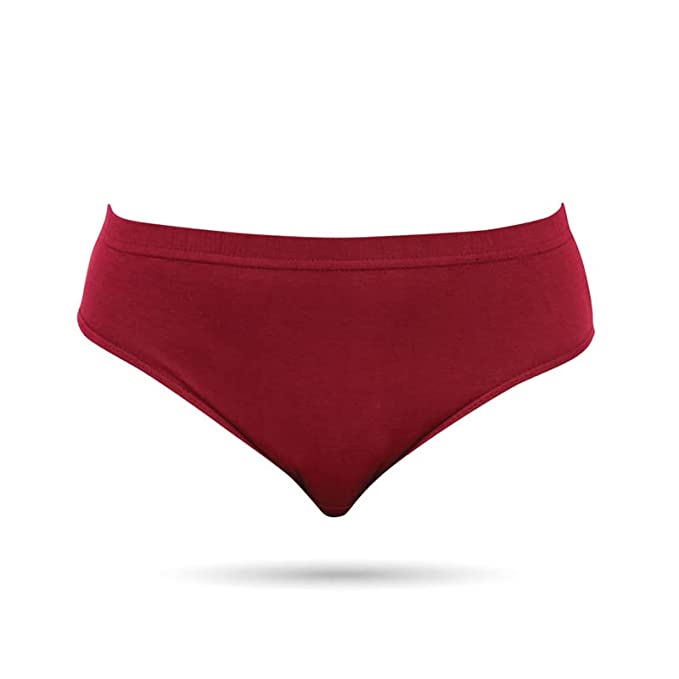 VIP Feelings Women Cotton Plain Inner Elastic Panty Pack of 3, Assorted Colors