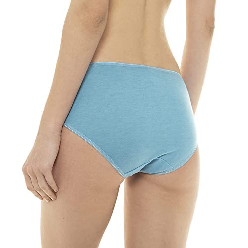 VIP Feelings Women's Bella Shimmer Elastic Plain Panty, Pack of 3, Assorted Colors