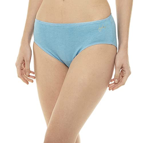 VIP Feelings Women's Bella Shimmer Elastic Plain Panty, Pack of 3, Assorted Colors