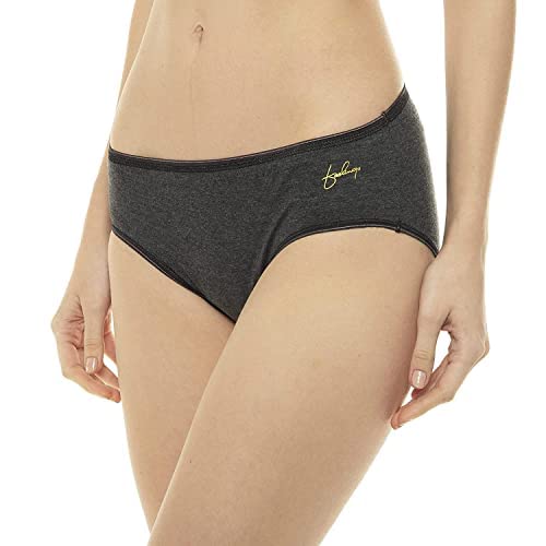 VIP Feelings Women's Bella Shimmer Elastic Plain Panty, Pack of 3, Assorted Colors