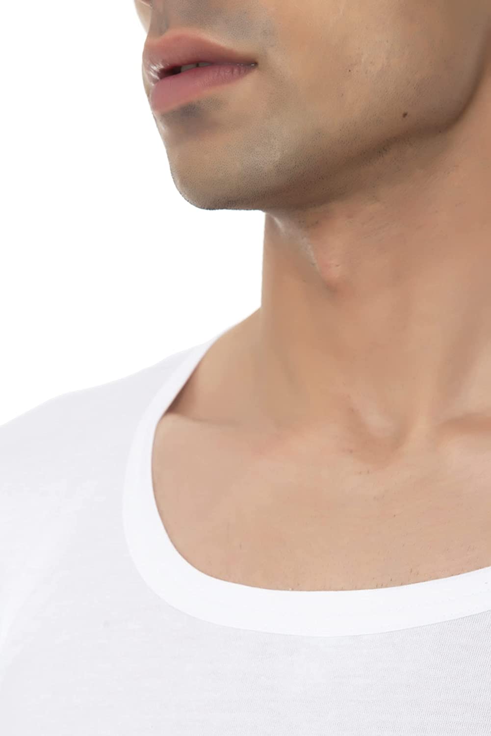 Benny Hills Men's Round Neck Sleeve RNS White Vest – Pack of 1