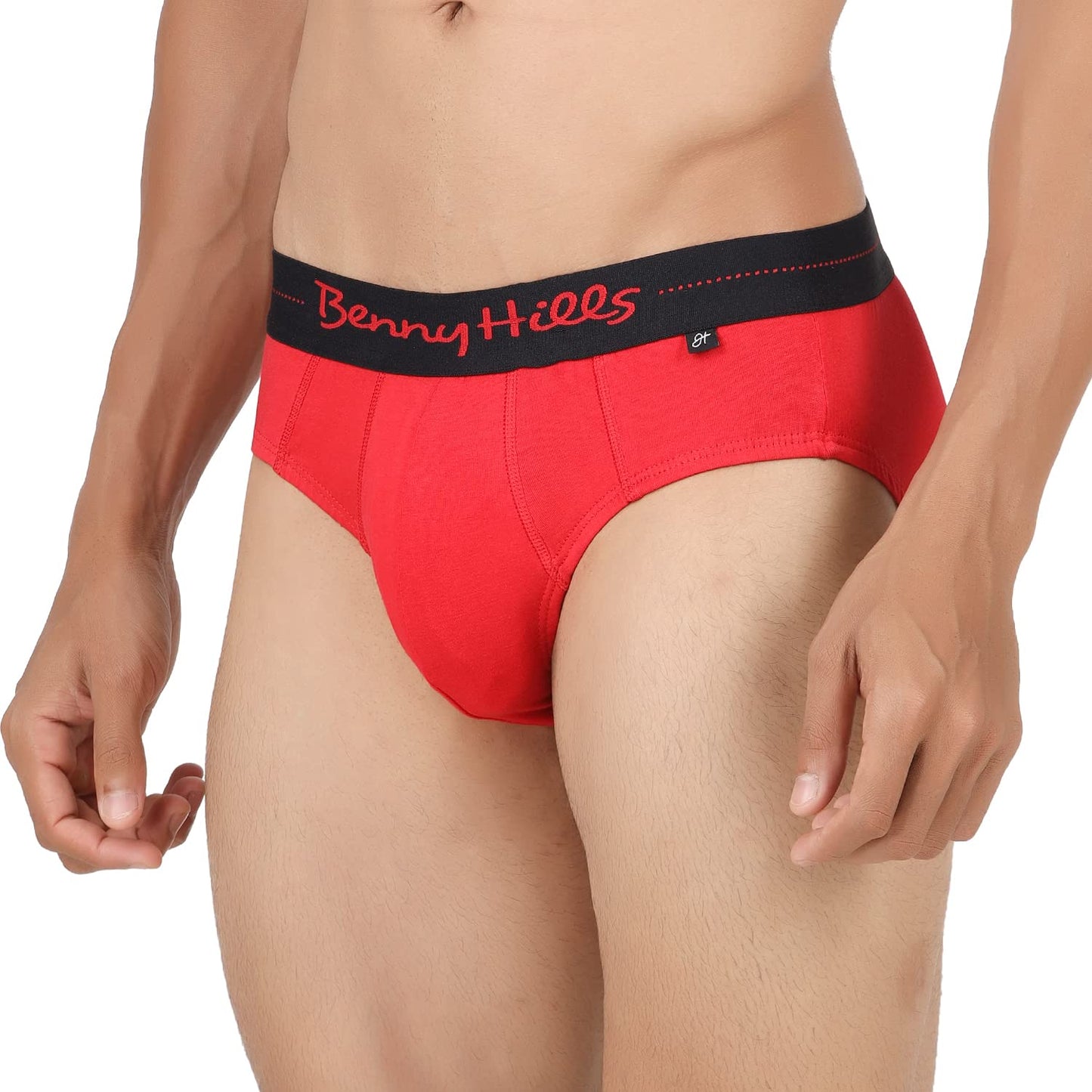 Benny Hills Men's Hunter Outer Elastic Brief, Pack of 1, Assorted Colors