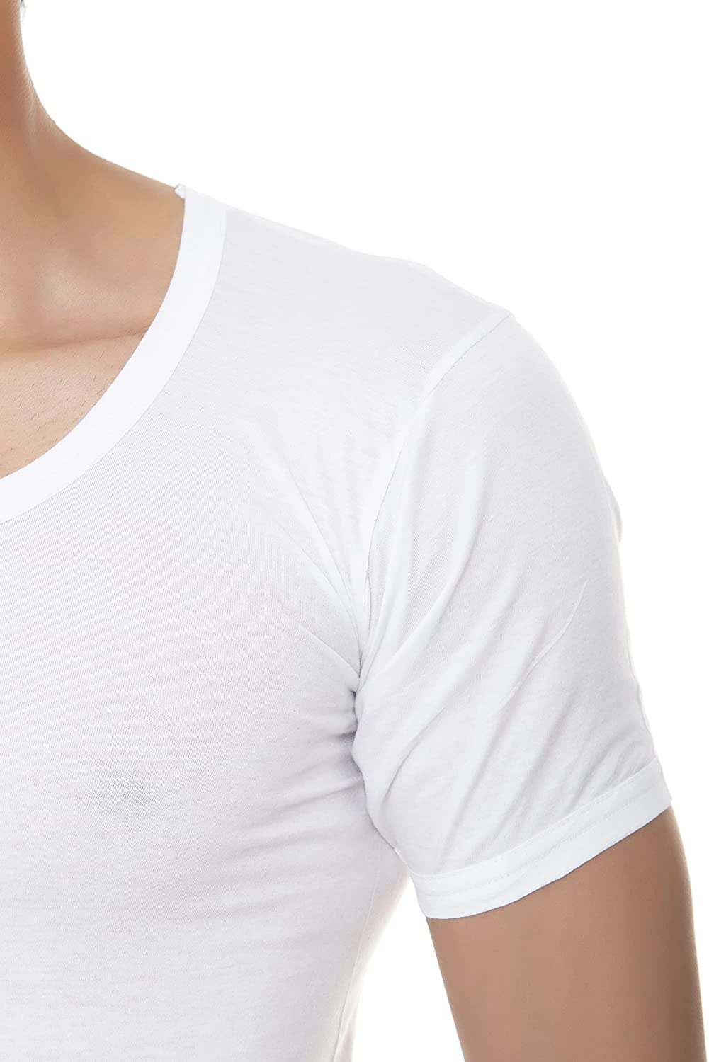 Benny Hills Men's Round Neck Sleeve RNS White Vest – Pack of 1