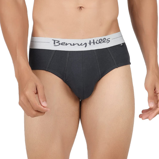 Benny Hills Men's Hunter Outer Elastic Brief, Pack of 1, Assorted Colors