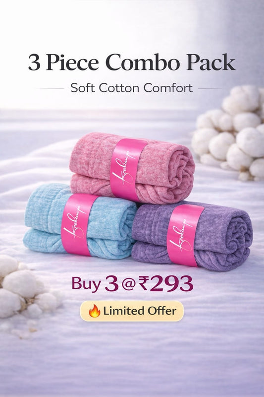 VIP Feelings 'Essential Soft Cotton' 3-Piece Daily wear essentials