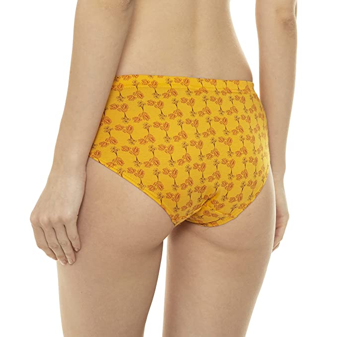 VIP Feelings Passion Printed Inner Elastic Women's Cotton Hipster Panty Pack of 3, Assorted Colors