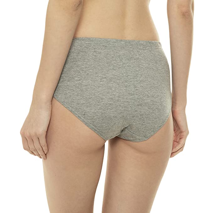VIP Feelings Women Cotton Plain Inner Elastic Panty Pack of 3, Assorted Colors