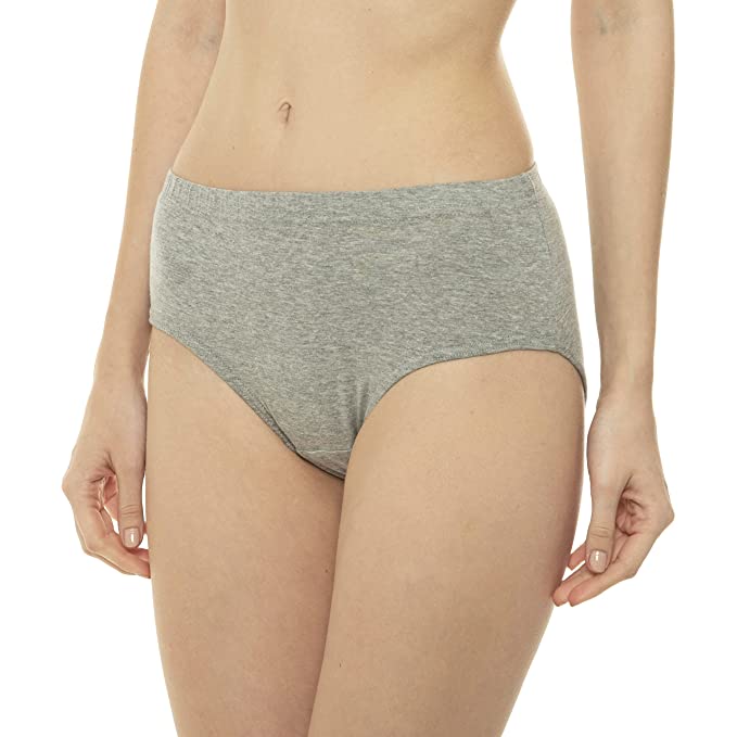 VIP Feelings Women Cotton Plain Inner Elastic Panty Pack of 3, Assorted Colors