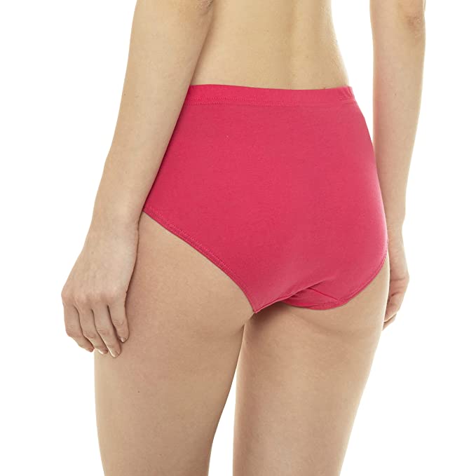 VIP Feelings Women Cotton Plain Inner Elastic Panty Pack of 3, Assorted Colors