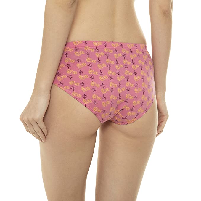 VIP Feelings Passion Printed Inner Elastic Women's Cotton Hipster Panty Pack of 3, Assorted Colors